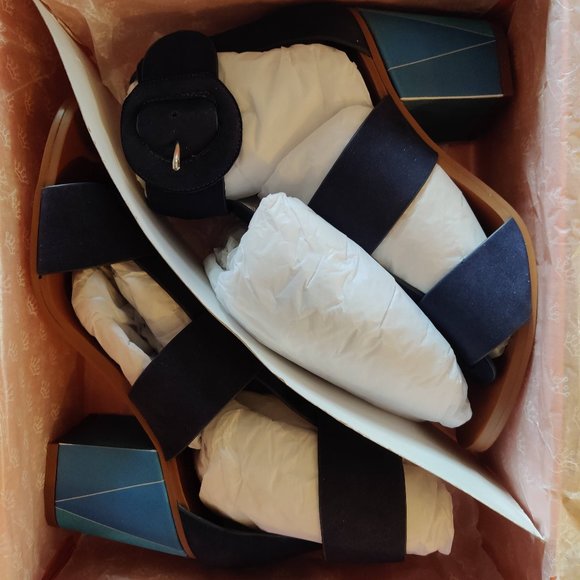 Nina Weaver Dress Sandal, Navy, size 7 - Picture 1 of 6